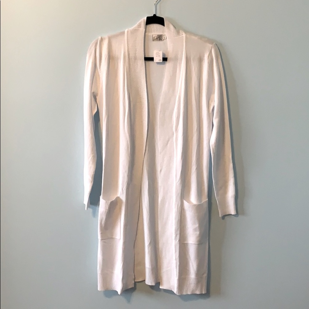 2 for 15! Long White Cardigan
